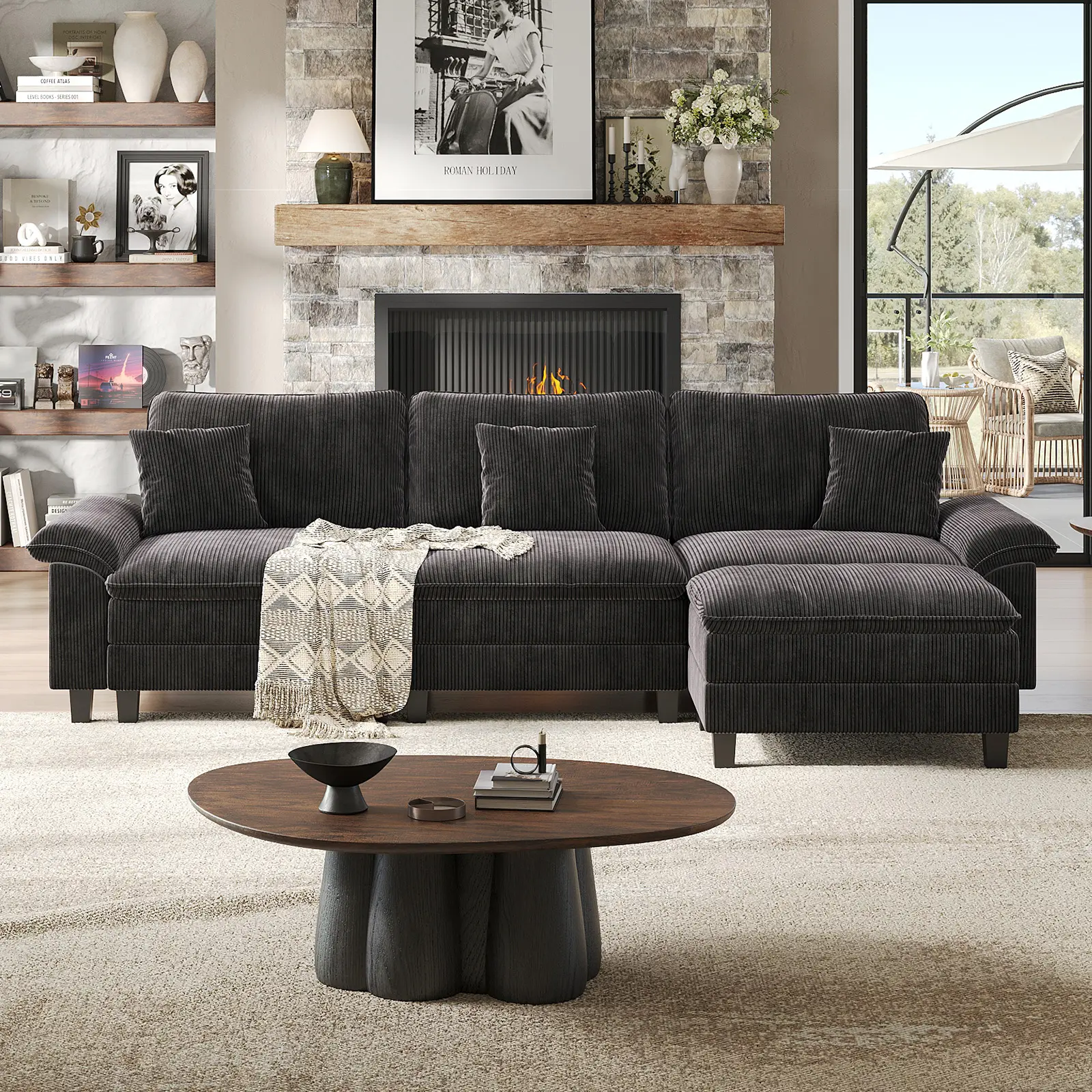 Corduroy Dark Gray