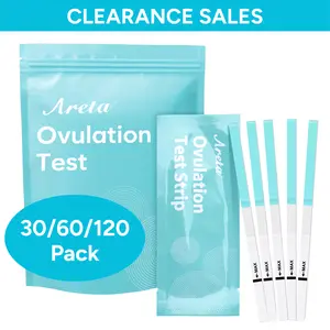 Areta Ovulation LH Test Strips Bundle (30/60/120 Pcs), TTC Must-Have, Clearance Sales, Exp: Nov 2026, Powered by Premom Ovulation Tracker App