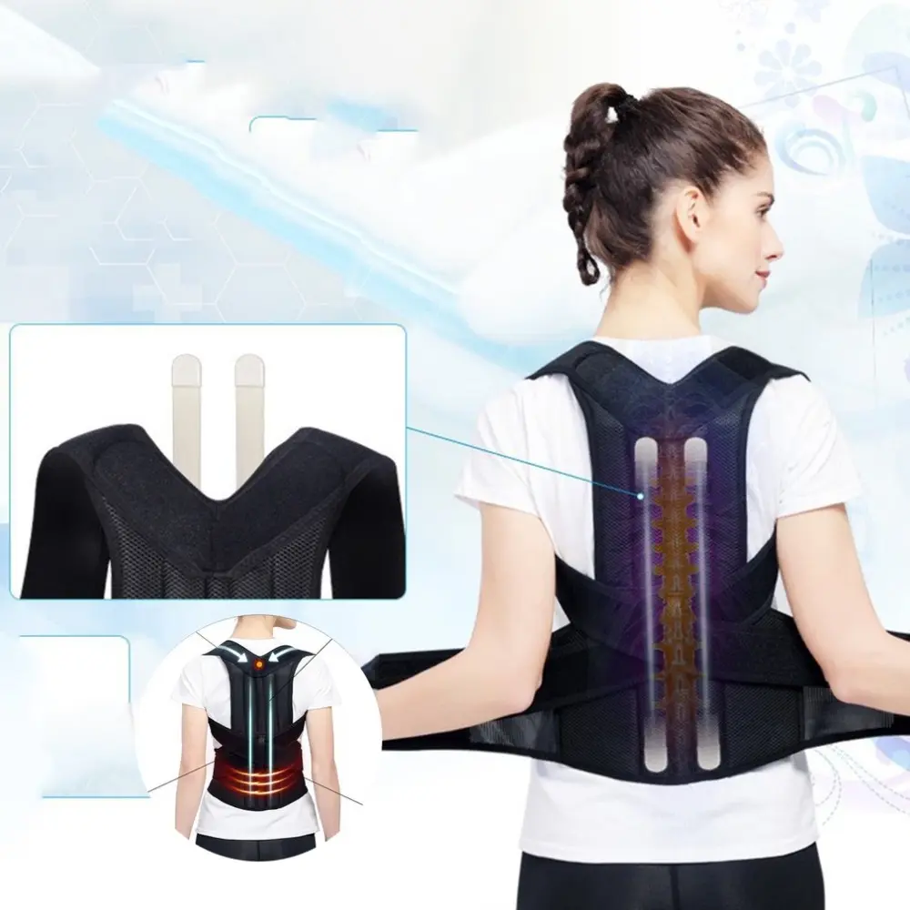 Adjustable Back Posture Corrector with Lumbar and Spine Support for Shoulders and Back