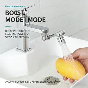 Handle Commercial 1080° Rotating Faucet Extender Easy Wash Up for Kitchen & Bathroom Universal Rotation for Daily Washing Basin Cleaning Single