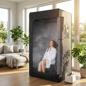 Home Portable Full Body Sauna Tent, Sauna Box with 3L Steamer 9 Levels Remote Control Foldable Chair, Insulation for Women Men, Home Tent