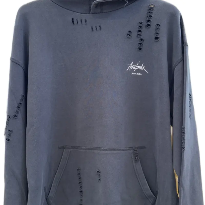 Ripped pullover hoodie