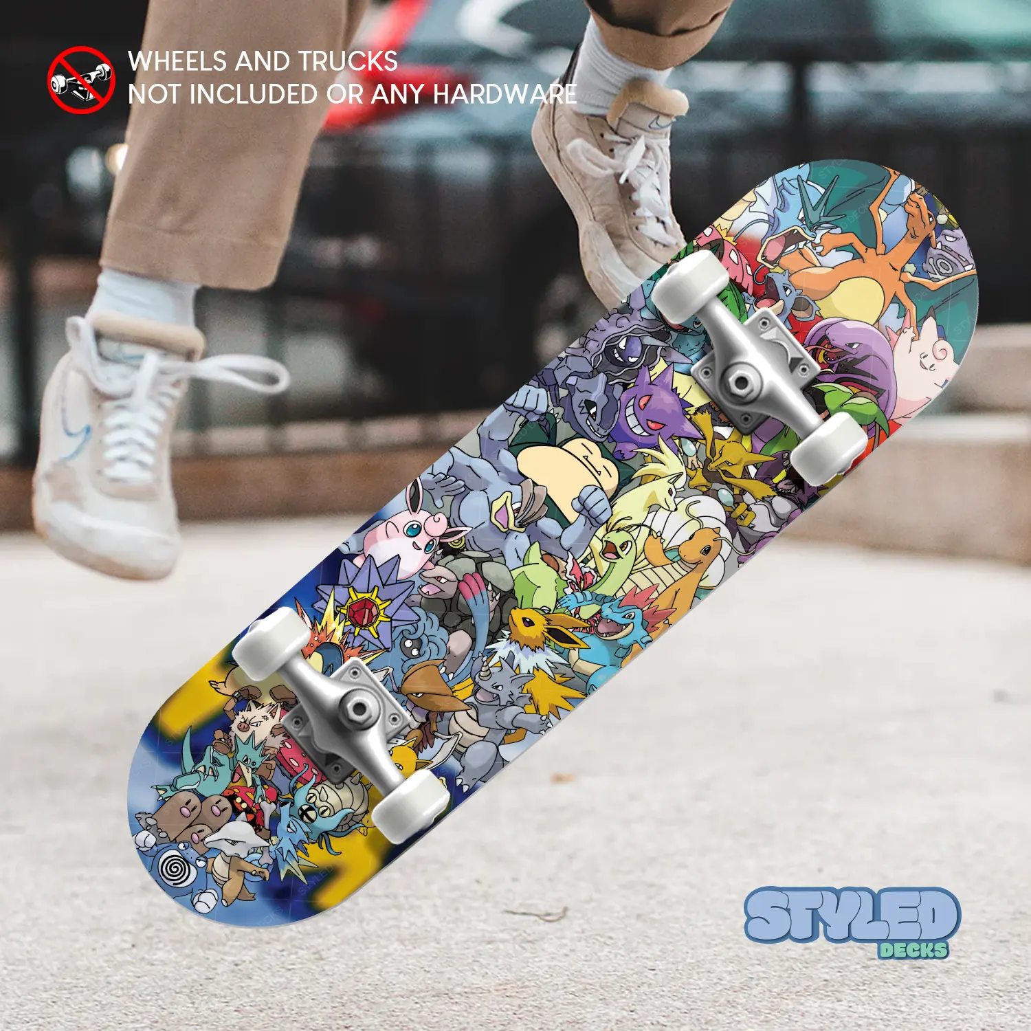 151 pocket monster skateboard 8.25 and log board decks made with Canadian maple hardwear not included