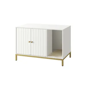 FEANDREA Modern Cat Litter Box Furniture Hidden