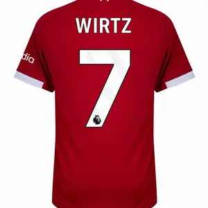 Unisex Soccer/Football Premier League Club Liverpool 7 Wirtz Home/Away 2025/26 Home Replica Player Jersey - Red