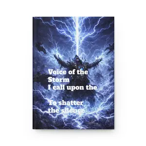 Voice of the Storm Hardcover Journal | Lightning Mage Fantasy Notebook