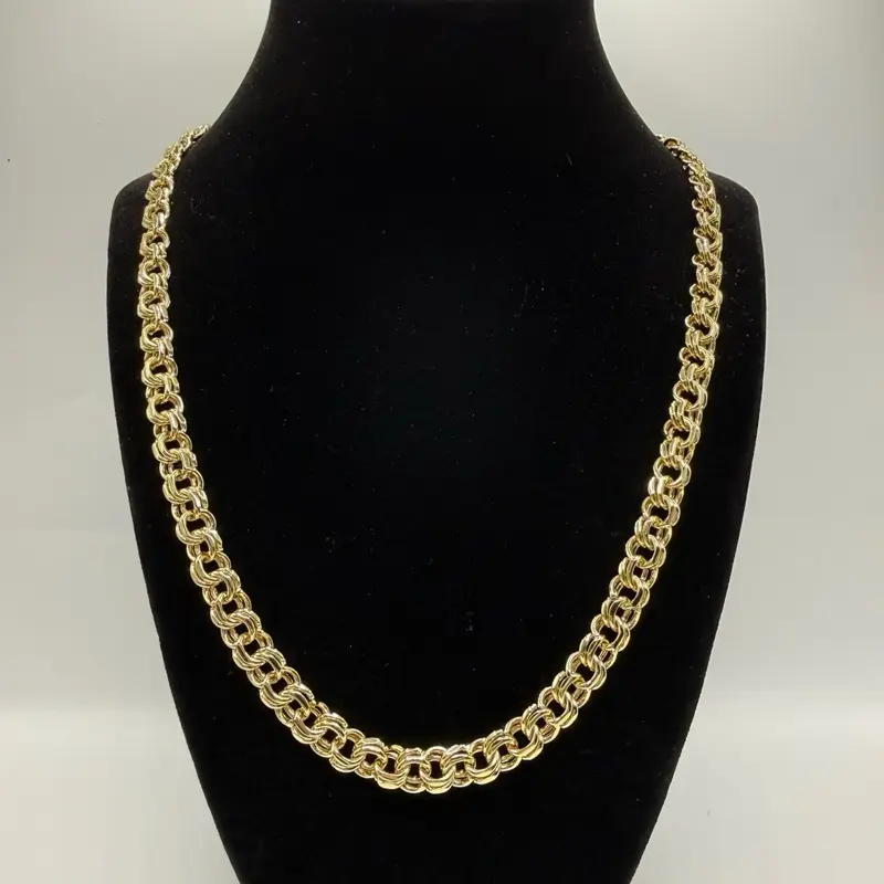 Chinese chain 24 inches, 8mm with laminated gold pendants, top quality Chinese chain 24 inches, 8mm with laminated gold pendants, top quality