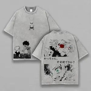 My Hero Academia Izuku Midoriya and Katsuki Bakugo Printed Unisex Washed T-Shirt27