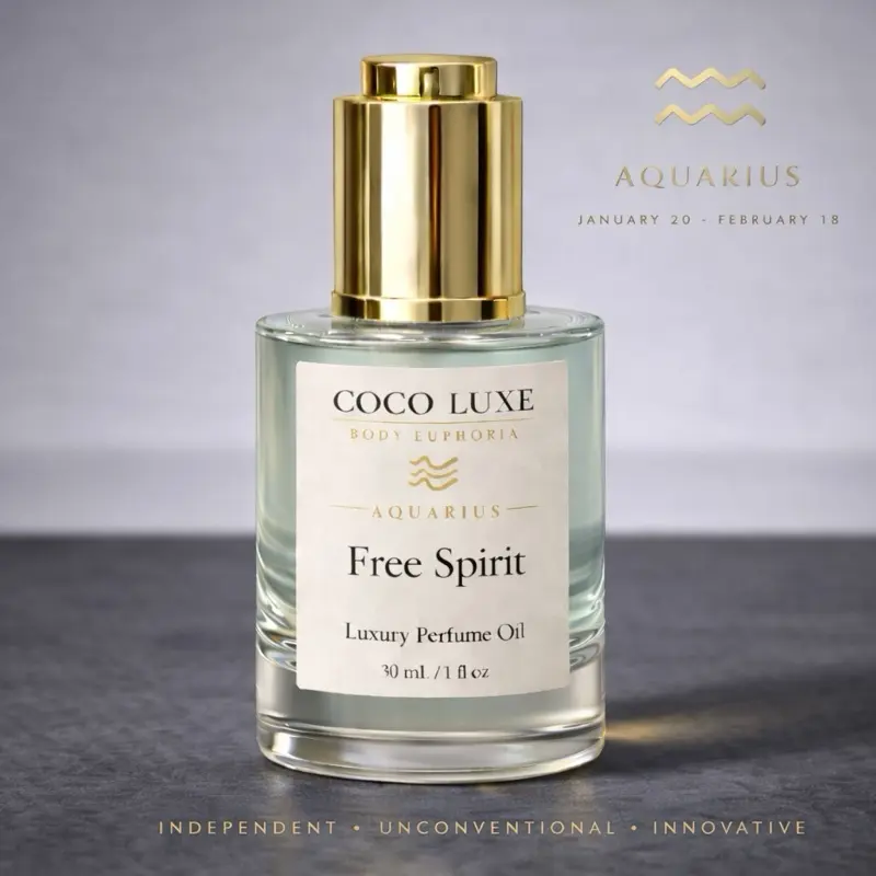 aquarius perfume -oil fresh aquatic musk fragrance clean modern scent unisex body oil zodiac aquarius gift unique perfume airy scent