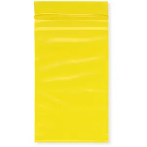 Plymor 3" x 5", Yellow 2 Mil Zipper Reclosable Plastic Bags