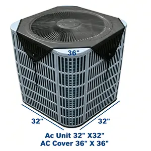 36x36 Air Conditioner Cover for Outside Unit, Universal Fit Top Cover for Outdoor AC, Waterproof Breathable Mesh, All-Season Dust & Debris Protection, Durable Oxford Fabric for Central AC & Heat Pump