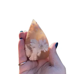 Natural Cherry Blossom Agate Flame