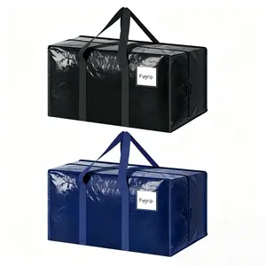 Thick Large Moving Bag, Durable Packing Bag with Strong Zipper and Comfortable Handles, Clothing Storage Bag for Home, Travel, School