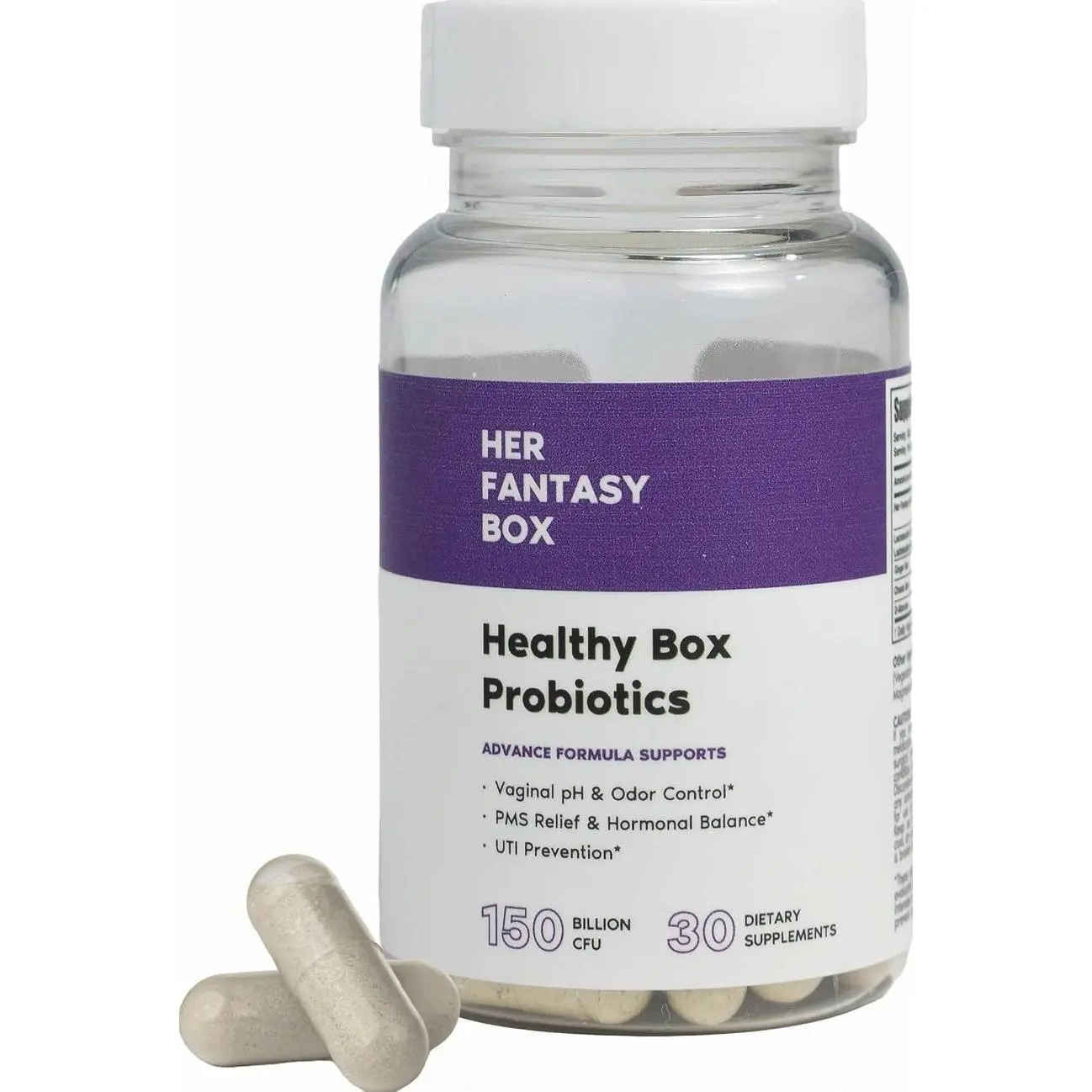 Her Fantasy Box | Healthy Box | Vaginal Probiotics for Women – Prebiotics + Advanced Lactobacillus Blend – Hormonal Balance, PMS Relief – Feminine Health Support with Cranberry & D-Mannose