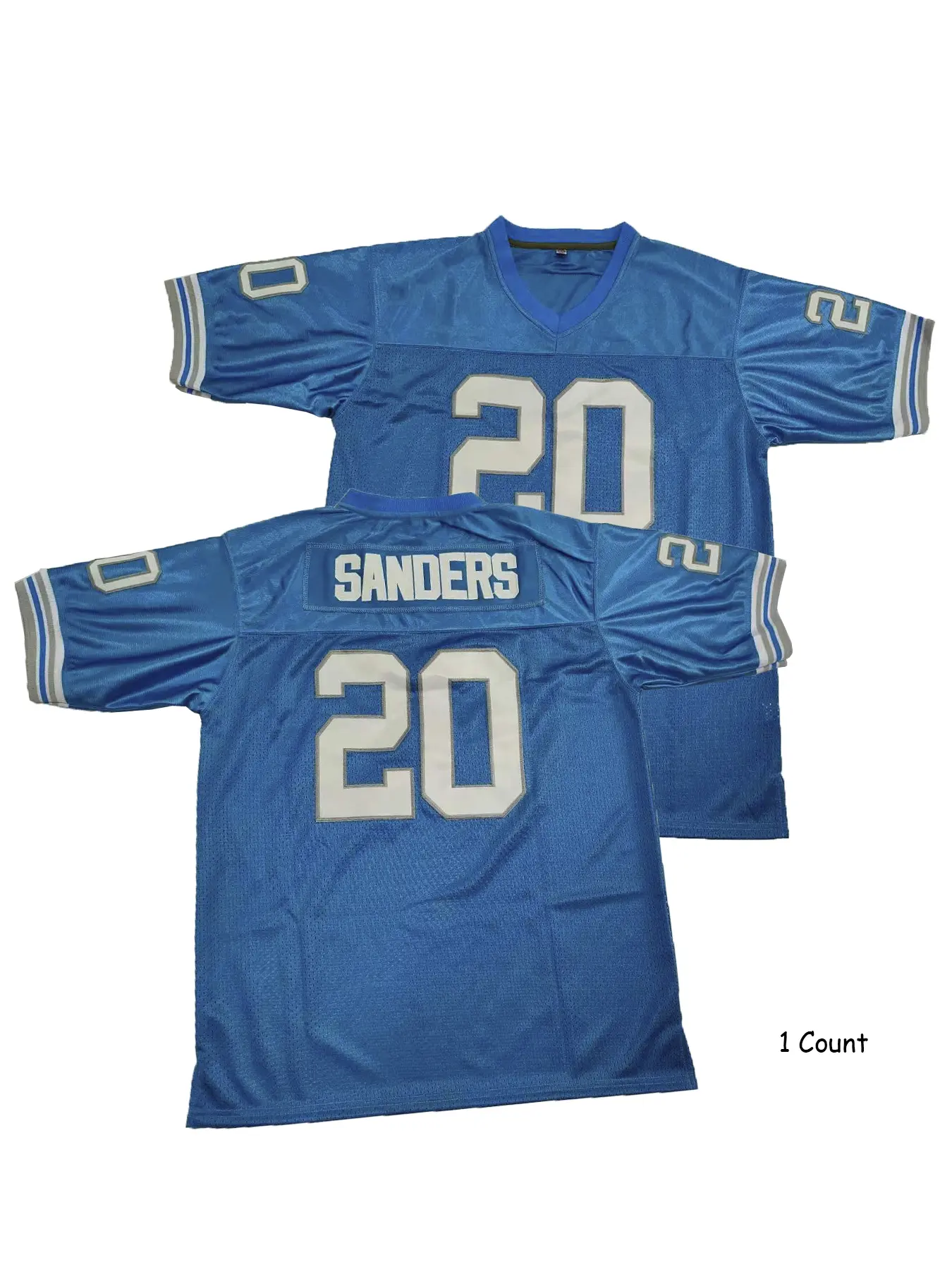 Blue #20 American Football Jersey, Comfortable Breathable Sportswear Top for Club School Games Training, Indoor Outdoor Use, Football Uniform, Sports Tops, Sportswear Clothing