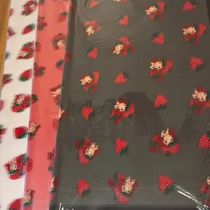 Korean Paper in Various Colors with Strawberry Design for Creative Projects