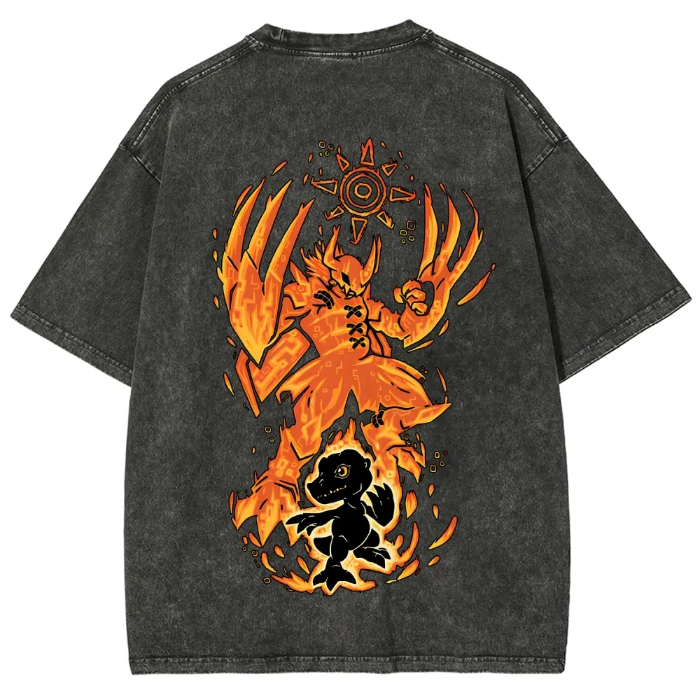 Digimon  Anime Vintage Tee 90s Graphic Tees Men's t Shirts Graphic Tee t Shirts Funny Graphic Tee Good Graphic Tees Men's Graphic Tees Streetwear Outfits Men Vacation Outfits Oversized Tshirt Men