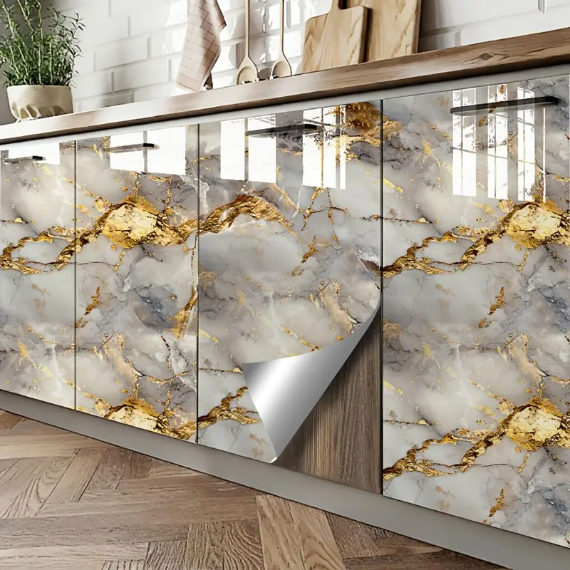 Easy Peel Vinyl Contact Paper, Marble Pattern Wallpaper, Self Adhesive Wallpaper, Waterproof Oil-Resistant High-Temperature, Washable Wall Stickers, Renovation Decor, Durable Floor Protection, Marble Wallpaper Peel And Stick, Marble Wallpaper Roll