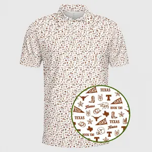 Men’s Texas Gameday Polo Collegiate Performance Style with Breathable Comfort and Strong Bold Team Spirit