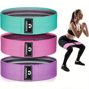 3-Piece Yoga Hip Thrust Resistance Bands Set, Elastic Squat Bands, Butt Shaping Fitness Straps, Glutes Workout Equipment