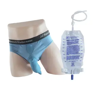 Elderly men can wear a bucket, reusable male urine collection and drainage bag, 800ml leg bag, silicone non deformable, portable and professional suitable for bed incontinence