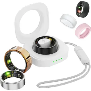 Smart Ring for Women Men, Health Fitness Tracker Rings, IP68 Waterproof, Long Lasting Batteries Sleep Ring with Charging Case and Protector, Remote Photography, No App Fees (Rose Gold, 8 # )