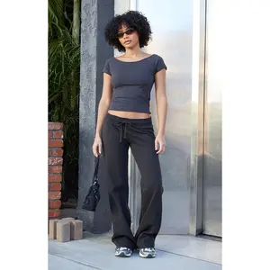 John Galt Women's Black Bonnie Off-The-Shoulder Short Sleeve Top