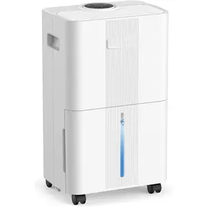 1500 Sq.Ft Dehumidifier for Basement with Drain Hose,  21 Pints Dehumidifiers for , Bathroom, Bedroom Large Room, RV, Three Modes, Quiet with  Compressor, Dry Clothes, 24H Timer