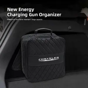 Car Charging Gun Leather Bag Storage Box Auto Accessories For Chrysler 300c Pacifica Phev Voyager Sebring Aspen 200 Airflow PT Cruiser Town and Country Crossfire Concorde