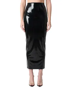 Latex Maxi Pencil Skirt