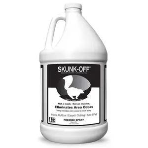 Skunk-Off Gallon Premise Spray or Shampoo - Ready to use Skunk Odor Remover for Dogs, Cats, Carpet, Car, Clothes – Non-Enzymatic Formula (1 Gallon)