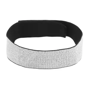 Unique Bargains Elastic Wig Edge Fixing Headband 23.62"x1.57" Black Silver Tone 1 Pc