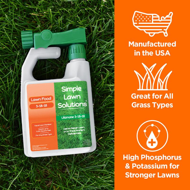 Lawn Food: 3-18-18  High Phosphorus & Potassium NPK (32 ounce)