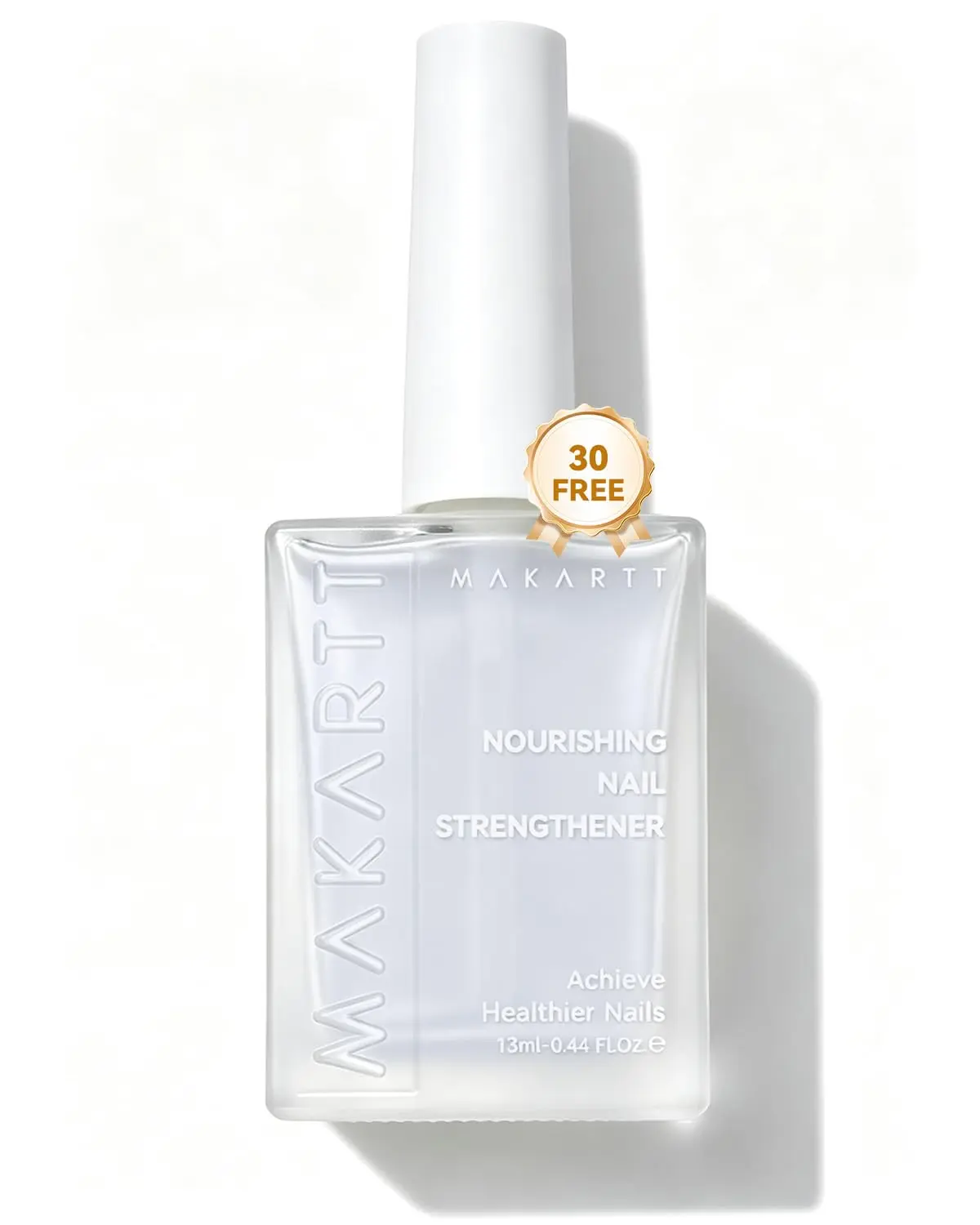 Makartt Nourishing Nail Strengthener for Damaged Nails: Water-Based Keratin Nail Repair Treatment, Ridge Filler Base Coat, 30-Free Air Dry for Gel Break, Peeling, Soft Thin Natural Nails,  13ml