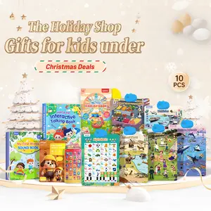 TikTokShopBlackFriday | Christmas Mega Bundle | 10 Best-Seller Learning Toys for Kids | Sound Books · Wall Charts · Busy Book · Learning Phone | Montessori Early Education Gifts