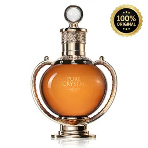Lattafa Pride Pure Crystal Eau De Parfum 100ml 3.4oz - Long-Lasting Unisex EDP Fragrance, Clean Luxury Musk & Floral Scent, Authentic Middle Eastern Perfume for Men and Women, Trending TikTok Shop Fragrance Discovery Set Essential