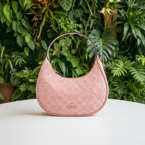 Pre-owned coach Denim Shoulder Bags Pink Emily New
