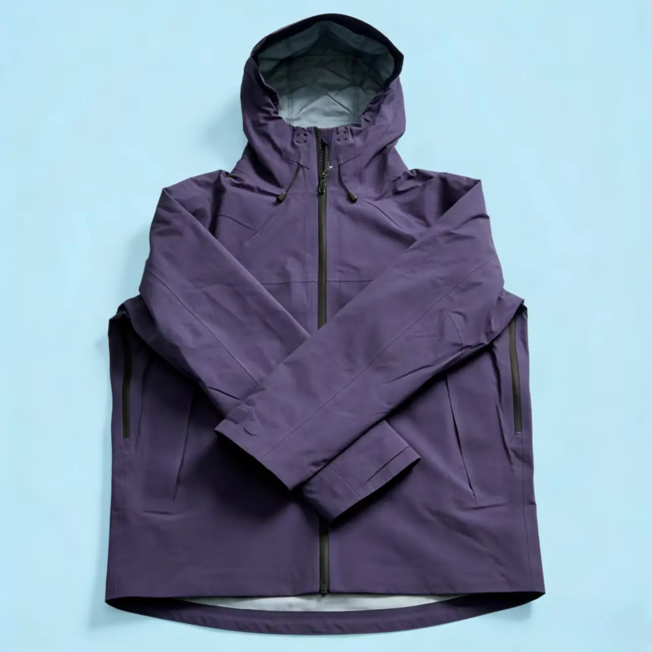 Men's Fleece Lined Waterproof Rain Jacket Windproof Thermal Hooded Raincoat for Outdoor Hiking Camping & Daily Commute Winter Detachable