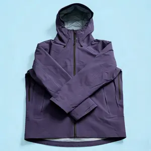 Men's Fleece Lined Waterproof Rain Jacket Windproof Thermal Hooded Raincoat for Outdoor Hiking Camping & Daily Commute Winter Detachable
