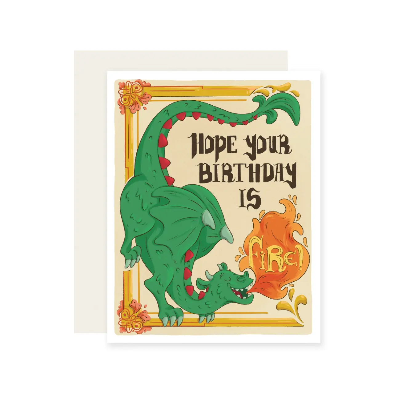 Fire Dragon Birthday Card