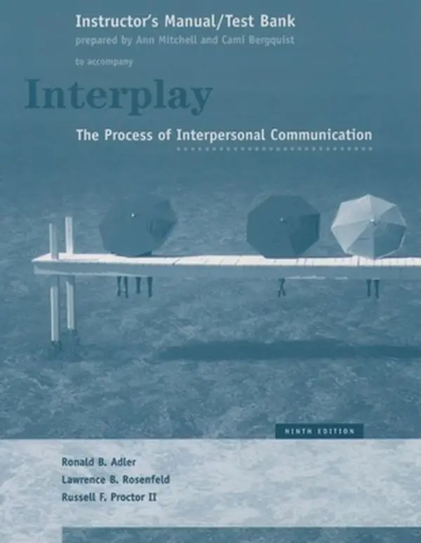 USED-Instructor's Manual/Test Bank to Accompany Interplay, Ninth Edition by Ronald B. Adler (Paperback)