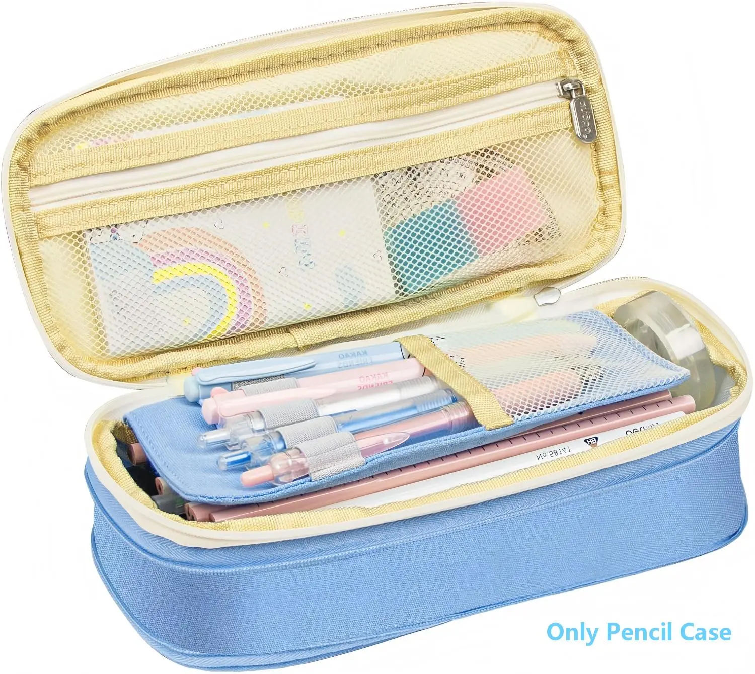 Big Capacity Pencil Case, Office Academy School Large Storage Durable Pen Pouch Children Teen Adults-No Pencils