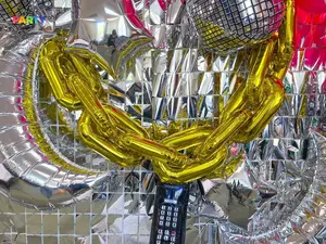 Gold Chain Balloons | 90's Hip Hop Birthday Party Decorations | 90s Vintage Party Decorations