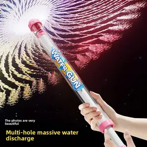 Large Capacity Water Gun for Kids, Drawstring Spray Design, Ideal Summer Toy, Fast Flow No Effort Required, Round Handle, 120 Holes