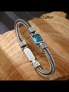 2026 New National Trend Tang Grass Weave Zircon Vintage Unisex Bracelet, Unique Style, Suitable for Men and Women, Fashion Accessory
