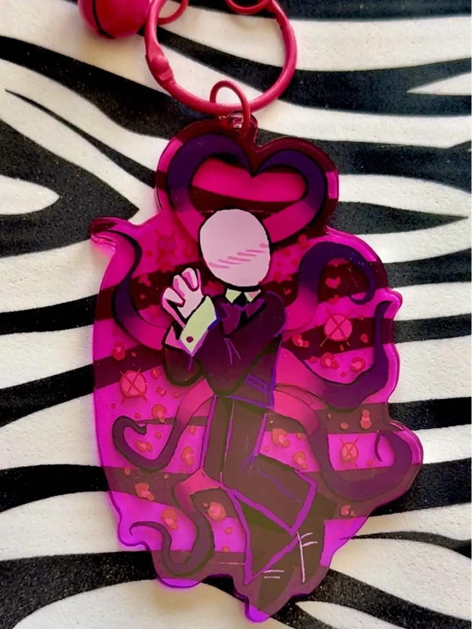 Slenderman Acrylic Keychain, Gift For Friends