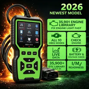 2026 Upgraded Obd2 Scanner Fault Code Reader, Battery Test, Full Obdii, Real-Time Data, 35901 Dtc, Check Engine Light, 1996+ Vehicles, Battery-Free, Automotive Diagnostic Scanner