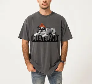 Cleveland T-Shirt, Retro Cleveland Brown Football Shirt, Bulldog Mascot Team Spirit Tee, Cleveland Fan Gift, Sunday Football Apparel