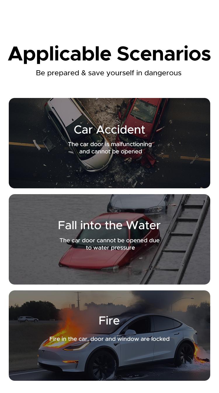 (Buy 1 Get 1 Free) UGREEN 2-in-1 Seatbelt Cutter and Window Breaker,Car Hammer Seatbelt Cutter Window Breaker Emergency Escape Tool, Safehammer Glass Breaker for New Cars,Black，TikTokShopBlackFriday ,TikTokShopHolidayHaul