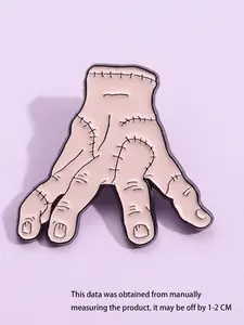 1pc Cartoon Enamel Brooch, Fashion Zinc Alloy Magic Hand Design Badge, Perfect for Backpack Hats Sweaters, Unisex Clothing Jewelry Accessory, Men Accessories